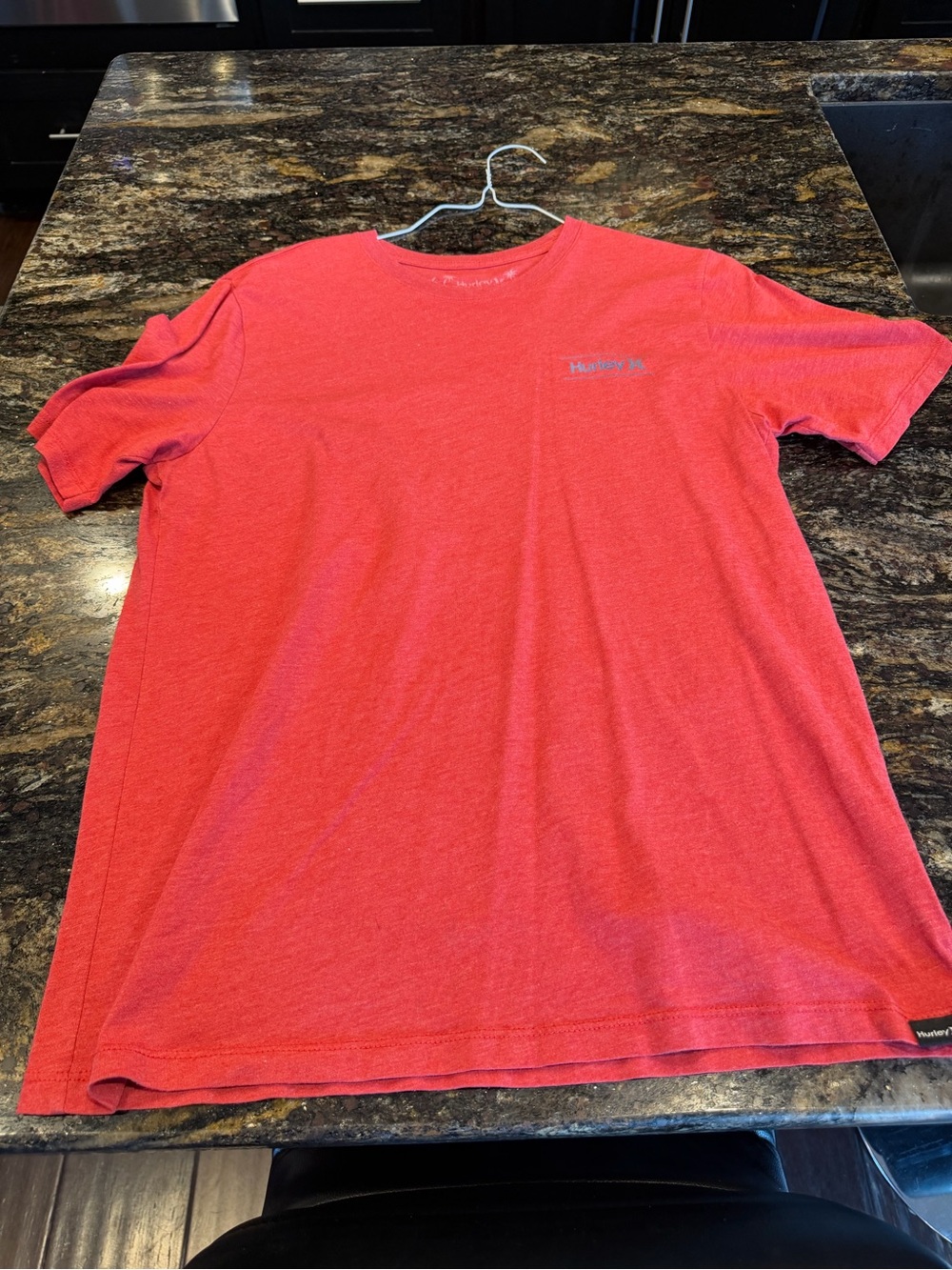 Hurley Red Short Sleeve Crew Neck Tee